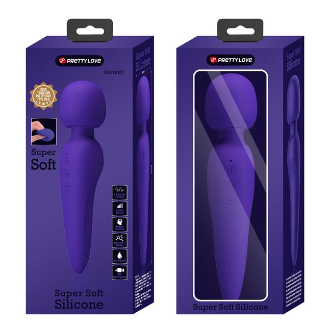 PRETTYLOVE Meredith Massager Wand Violet – мощен масажор с 5 скорости и 7 режима