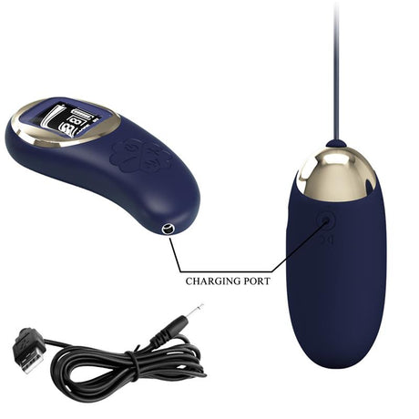PRETTYLOVE Mina – вибриращо яйце с дистанционно и LED екран