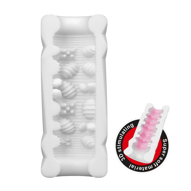 PRETTYLOVE Mini Male Masturbator Maid Service – компактен и гъвкав мастурбатор