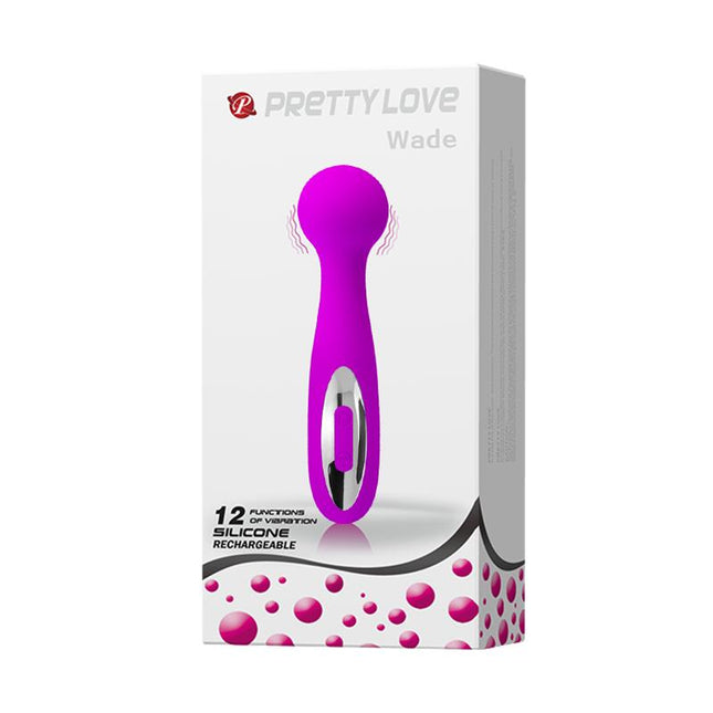 PRETTYLOVE Mini Massager Wade Purple – водоустойчив вибратор с 12 режима