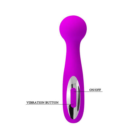 PRETTYLOVE Mini Massager Wade Purple – водоустойчив вибратор с 12 режима