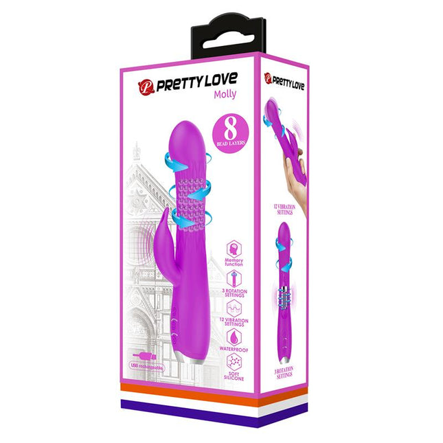 PRETTYLOVE Molly – вибратор с въртяща се функция и 12 режима
