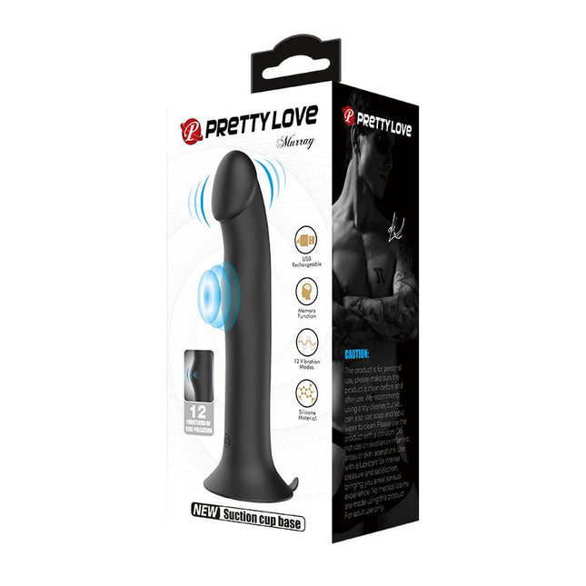 PRETTYLOVE Murray – вибриращ дилдо с пулсации и вендуза