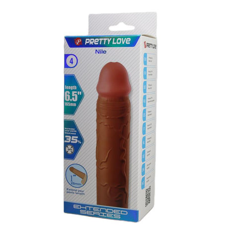 PRETTYLOVE Nile – удължаващ пенис ръкав с реалистична текстура