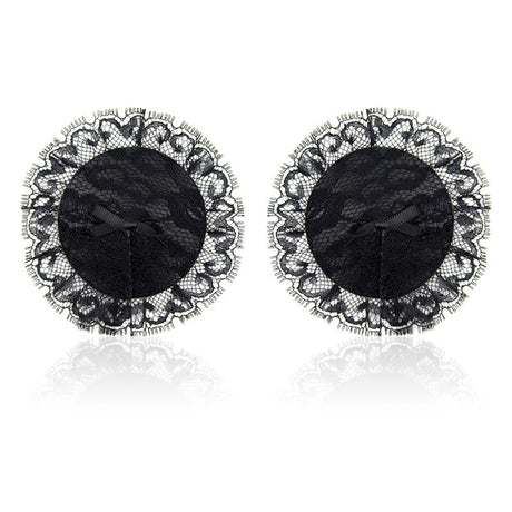 Nipple Covers with Lace Black