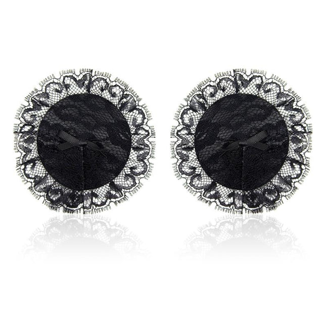Nipple Covers with Lace Black