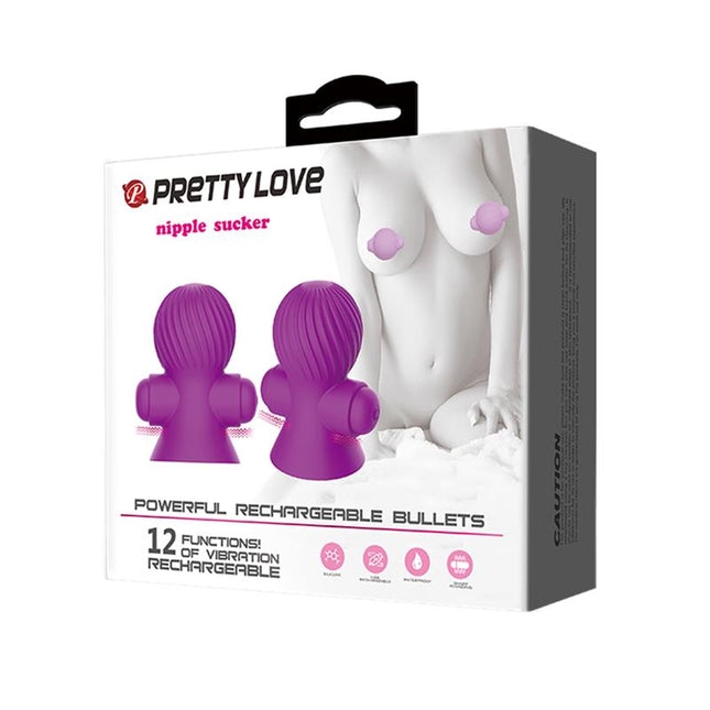 PRETTYLOVE Nipple Sucker with Vibracion Pink – вибриращ стимулатор за зърна