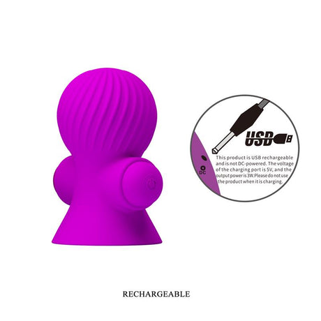 PRETTYLOVE Nipple Sucker with Vibracion Pink – вибриращ стимулатор за зърна