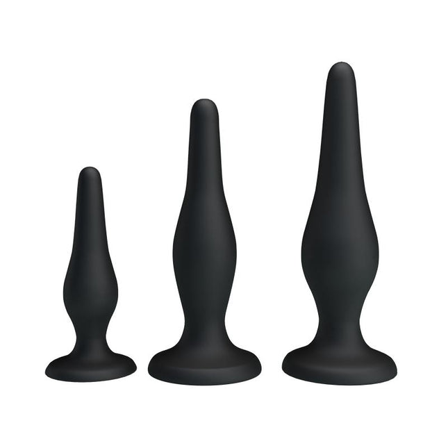 PRETTYLOVE Pack 3 Butt Plug Mini – комплект анални тапи с три размера