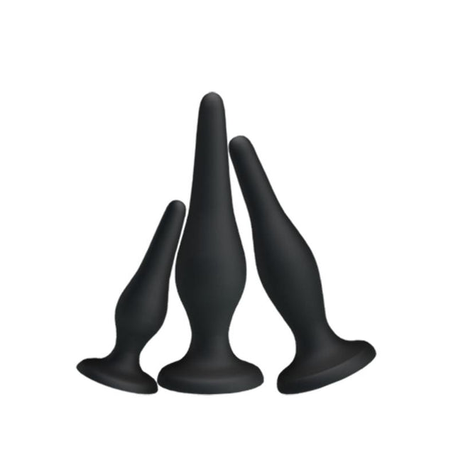 PRETTYLOVE Pack 3 Butt Plug Mini – комплект анални тапи с три размера
