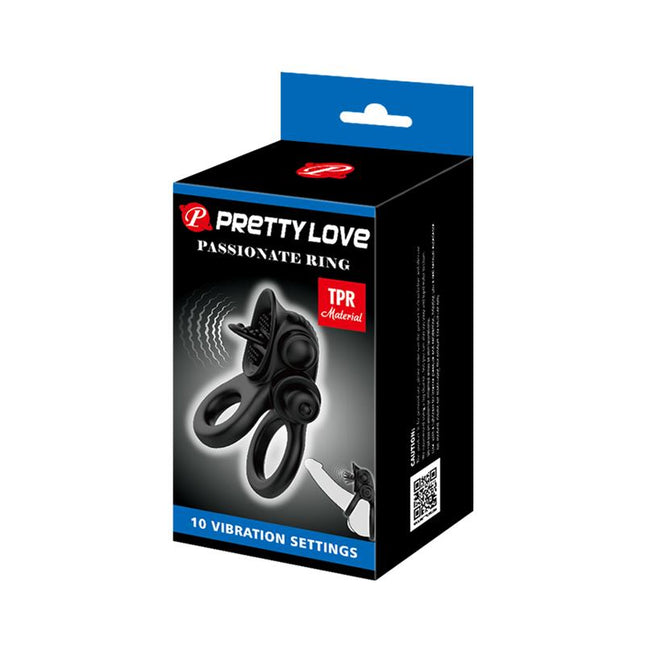 PRETTYLOVE Passionate Double – вибриращ пенис пръстен с двойна стимулация