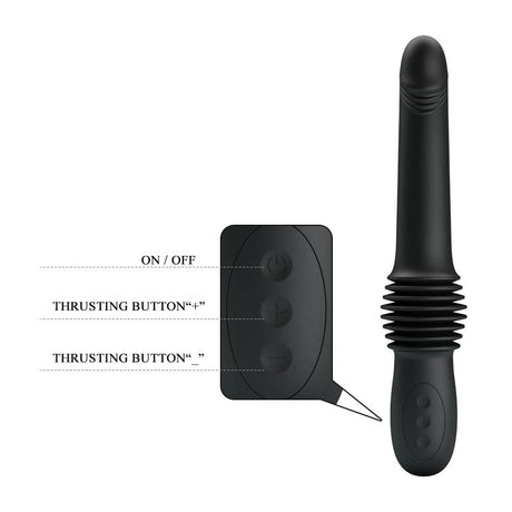 PRETTYLOVE Pazuzu Thrusting Vibe – USB вибратор с разтегателен силикон