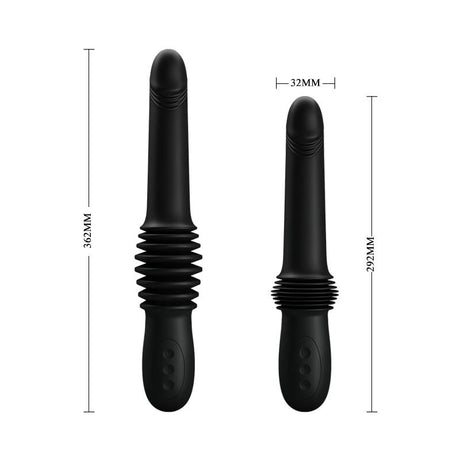 PRETTYLOVE Pazuzu Thrusting Vibe – USB вибратор с разтегателен силикон