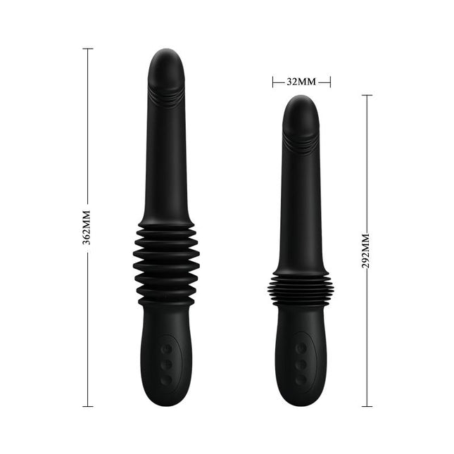 PRETTYLOVE Pazuzu Thrusting Vibe – USB вибратор с разтегателен силикон