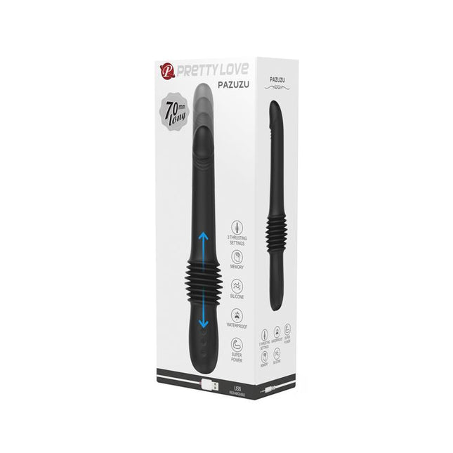 PRETTYLOVE Pazuzu Thrusting Vibe – USB вибратор с разтегателен силикон