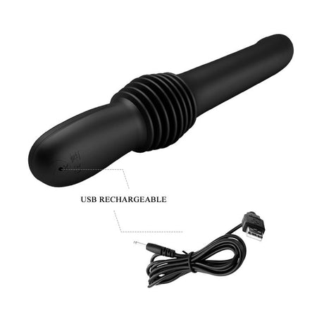 PRETTYLOVE Pazuzu Thrusting Vibe – USB вибратор с разтегателен силикон