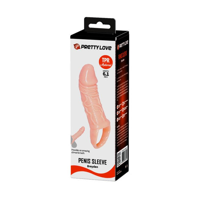 PRETTYLOVE Penis Extended Sleeve – удължаващ и стимулиращ калъф с пръстен