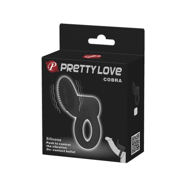 PRETTYLOVE Cobra – вибриращ пръстен за пенис с комфортно прилягане