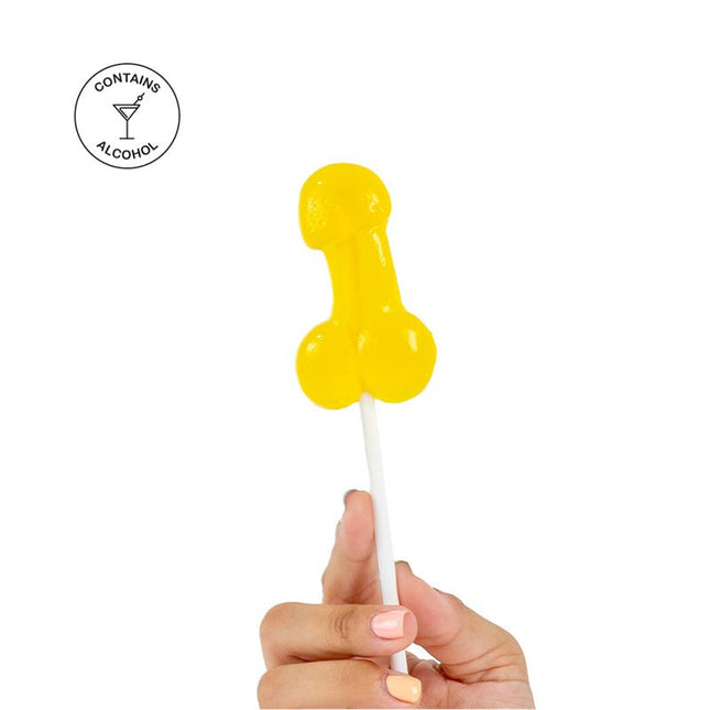 Penis Shaped Lollipop PiÒa Colada Flavor with Alcohol