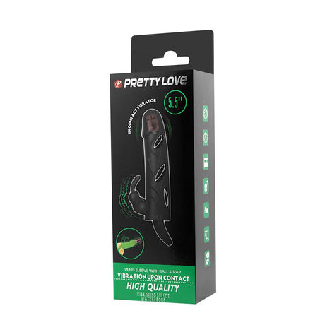 PRETTYLOVE Penis Sleeve with Vibration 5.5 – стимулатор с вибрация и текстура