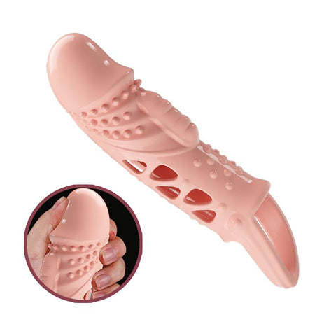 PRETTYLOVE Penis Sleeve с вибрация – удължаващ и стимулиращ калъф