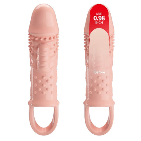 PRETTYLOVE Penis Sleeve с вибрация – удължаващ и стимулиращ калъф