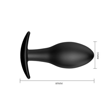 PRETTYLOVE Ancla Negro – компактен анален плъг с водоустойчив дизайн