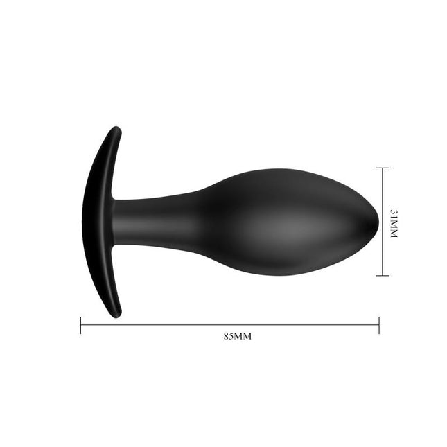 PRETTYLOVE Ancla Negro – компактен анален плъг с водоустойчив дизайн