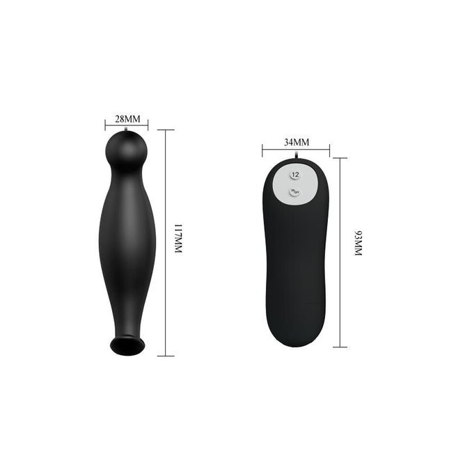 PRETTYLOVE Plug Anal с 12 вибрационни режима – компактен и водоустойчив