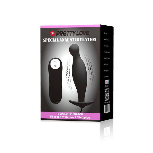 PRETTYLOVE Plug Anal с 12 вибрационни режима – компактен и водоустойчив