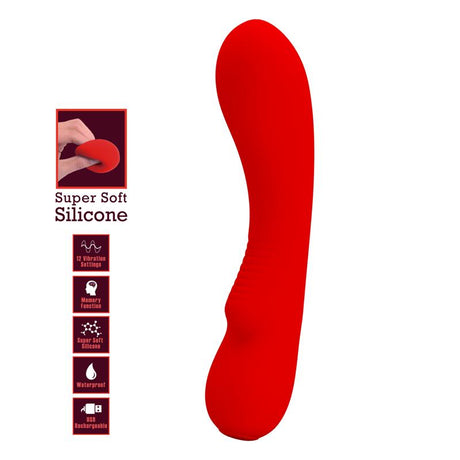PRETTYLOVE Prescott – водоустойчив вибратор с 12 режима, USB зареждане