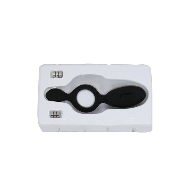PRETTYLOVE Ethel Black – вибриращ пръстен за мъже с еластична основа