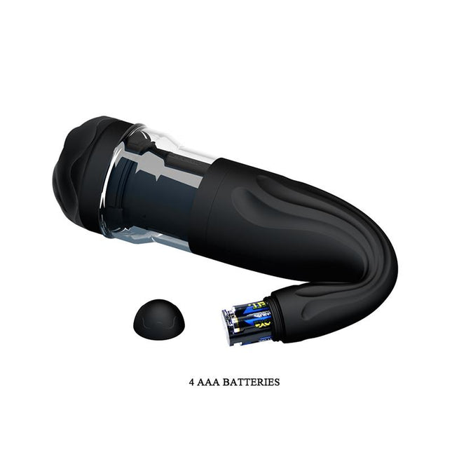 PRETTYLOVE Masturbator Breton Black – автоматичен мастурбатор с 4 ротационни функции