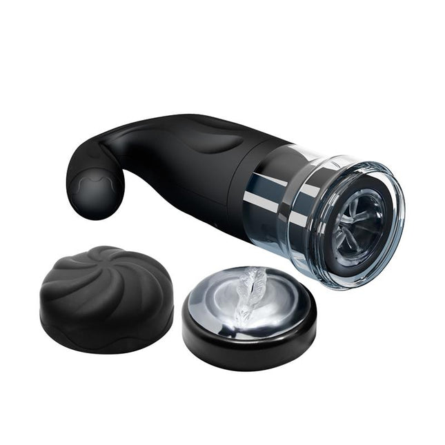 PRETTYLOVE Masturbator Breton Black – автоматичен мастурбатор с 4 ротационни функции