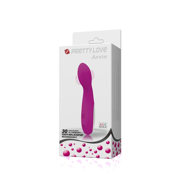 PRETTYLOVE Mini Massager Arvin Purple – компактен вибратор с 30 режима