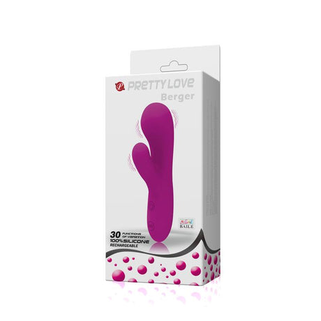 Pretty Love Mini Massager Berger Purple – мощен мини вибратор с 30 функции