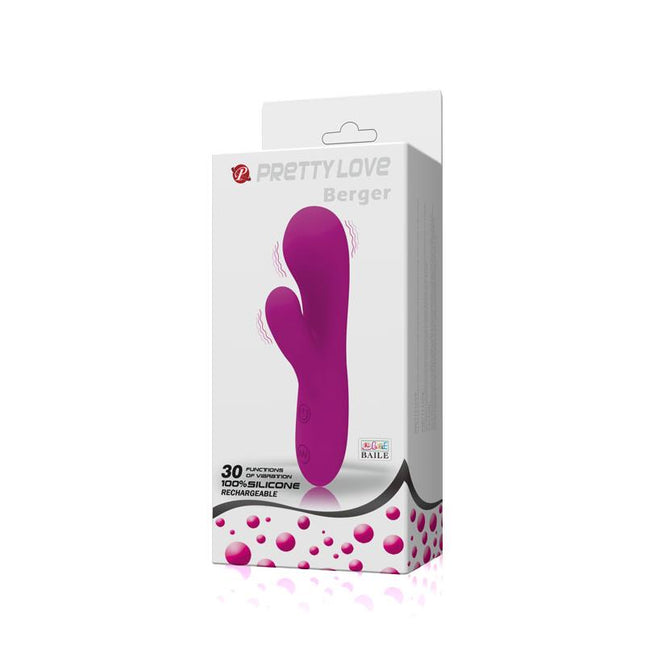 Pretty Love Mini Massager Berger Purple – мощен мини вибратор с 30 функции