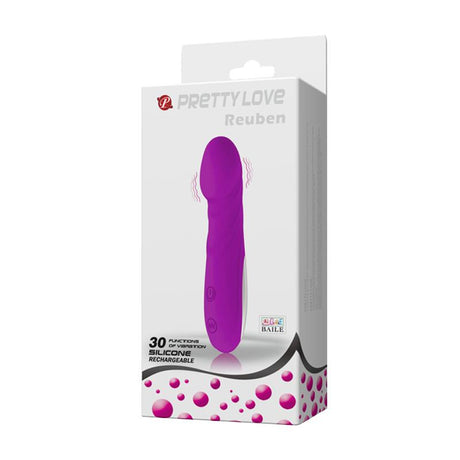 PRETTYLOVE Mini Massager Reuben Purple – компактен вибратор с 30 режима