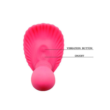 PRETTYLOVE Remote Control Vibe Fancy Clamshell Pink – дистанционен вибратор с 10 режима