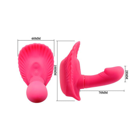 PRETTYLOVE Remote Control Vibe Fancy Clamshell Pink – дистанционен вибратор с 10 режима