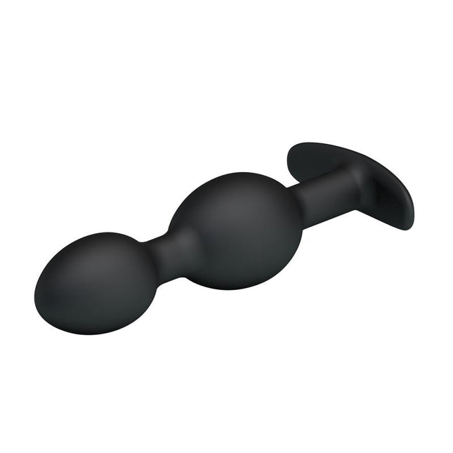 PRETTYLOVE Silicone Anal Balls Black – анални топчета с контрол и комфорт