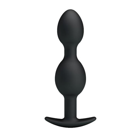 PRETTYLOVE Silicone Anal Balls Black – анални топчета с контрол и комфорт