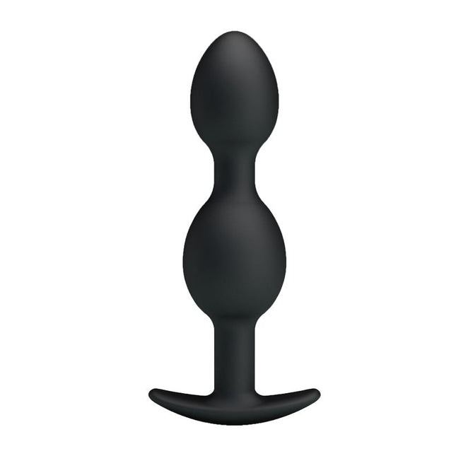 PRETTYLOVE Silicone Anal Balls Black – анални топчета с контрол и комфорт