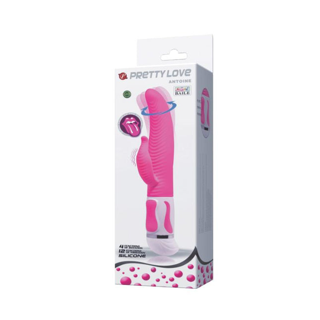 PRETTYLOVE Vibe Antoine Pink – вибратор с 12 вибрационни и 4 ротационни режима