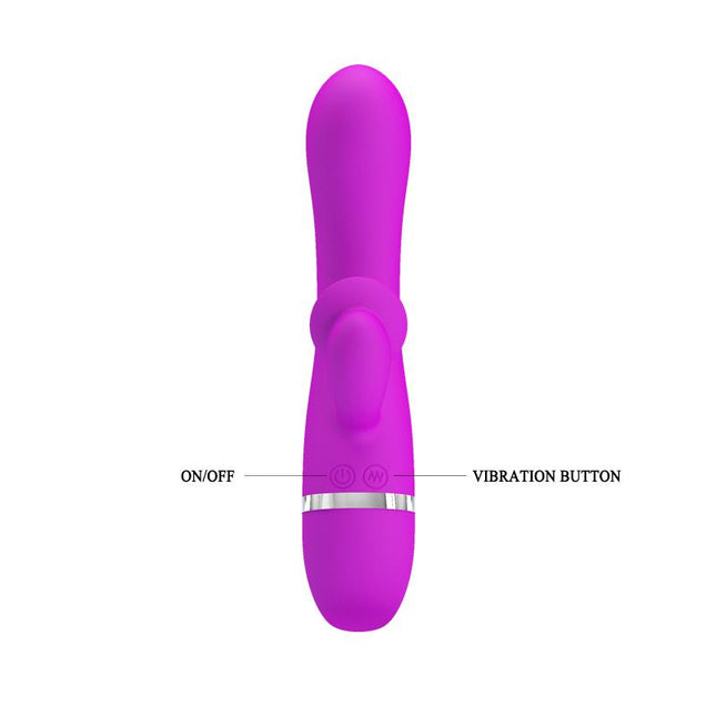 PRETTYLOVE Vibe Bert Purple – вибратор с 30 режима и извит дизайн