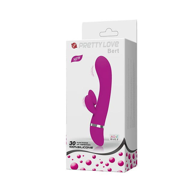 PRETTYLOVE Vibe Bert Purple – вибратор с 30 режима и извит дизайн