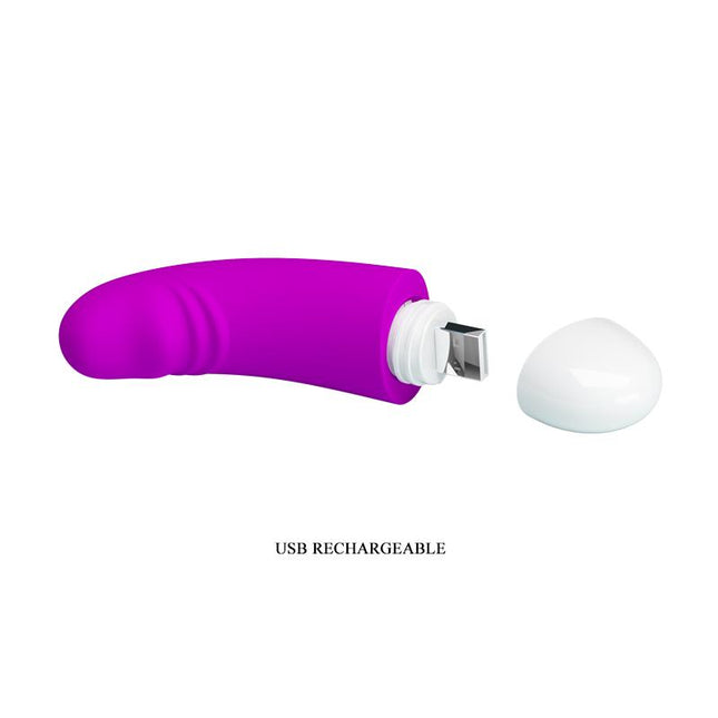 PRETTYLOVE Vibe Luther Pink – USB презареждаем вибратор с 30 режима
