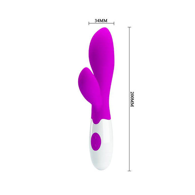 PRETTYLOVE Vibe Newman Purple – вибратор с двойна стимулация и 30 функции