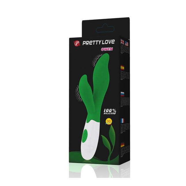 PRETTYLOVE Vibe Owen Green – вибратор с двойна стимулация и 30 режима
