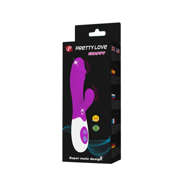 PRETTYLOVE Vibe Snappy Purple – вибратор с 30 режима и мек допир